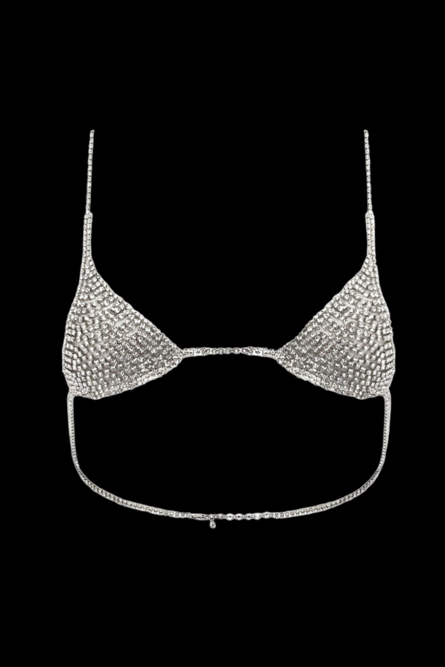 Teeny Tiny Bedazzled Bralette - Silver