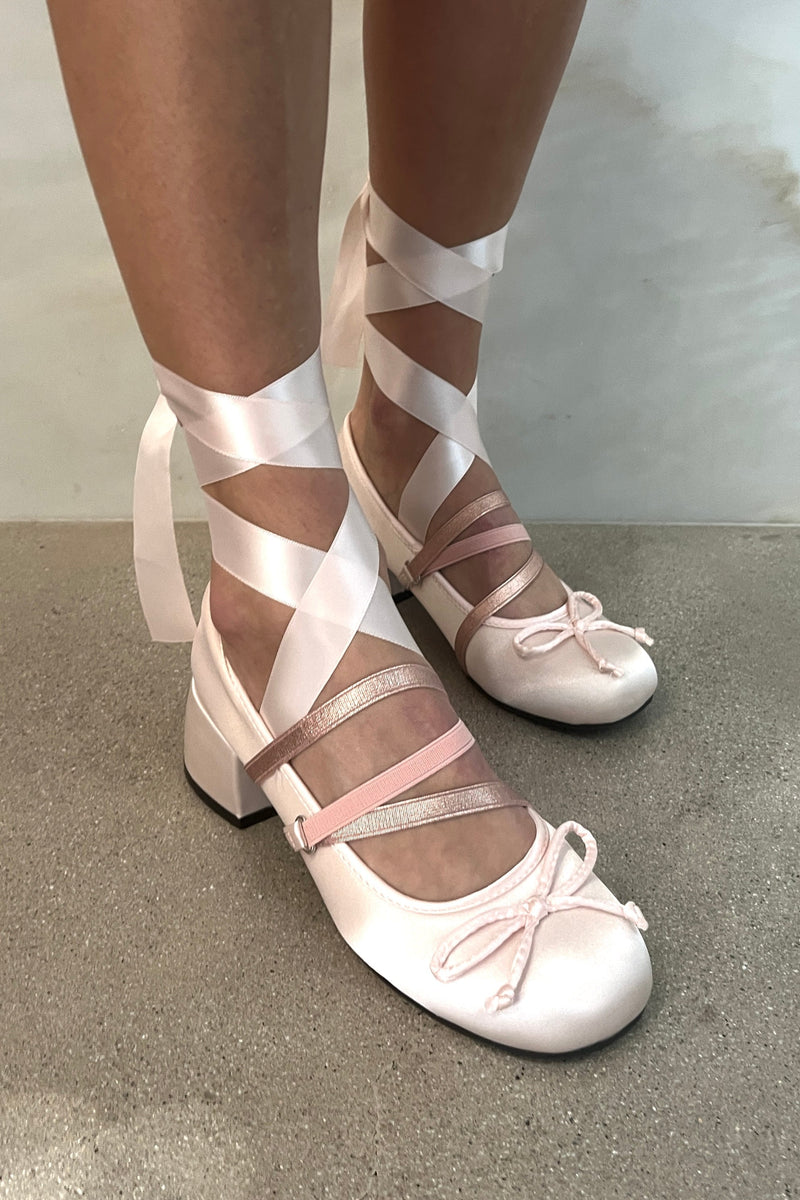 Ballerina Heels Pink Double Standard