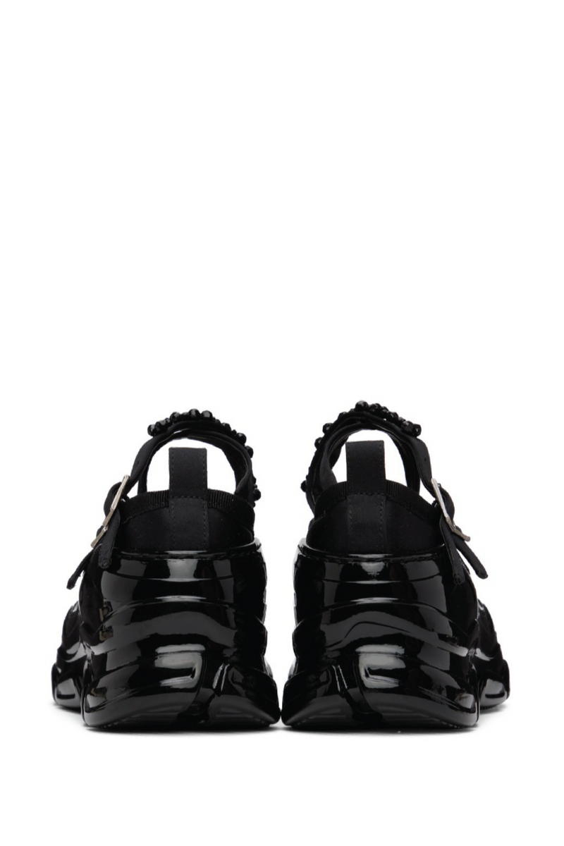Ballet Sneakers - Black with Pearls – Double Standard