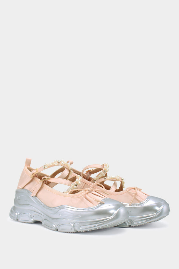 Ballet Sneakers - Pink/Silver