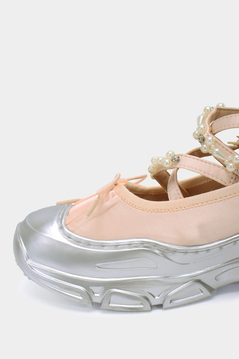 Ballet Sneakers - Pink/Silver