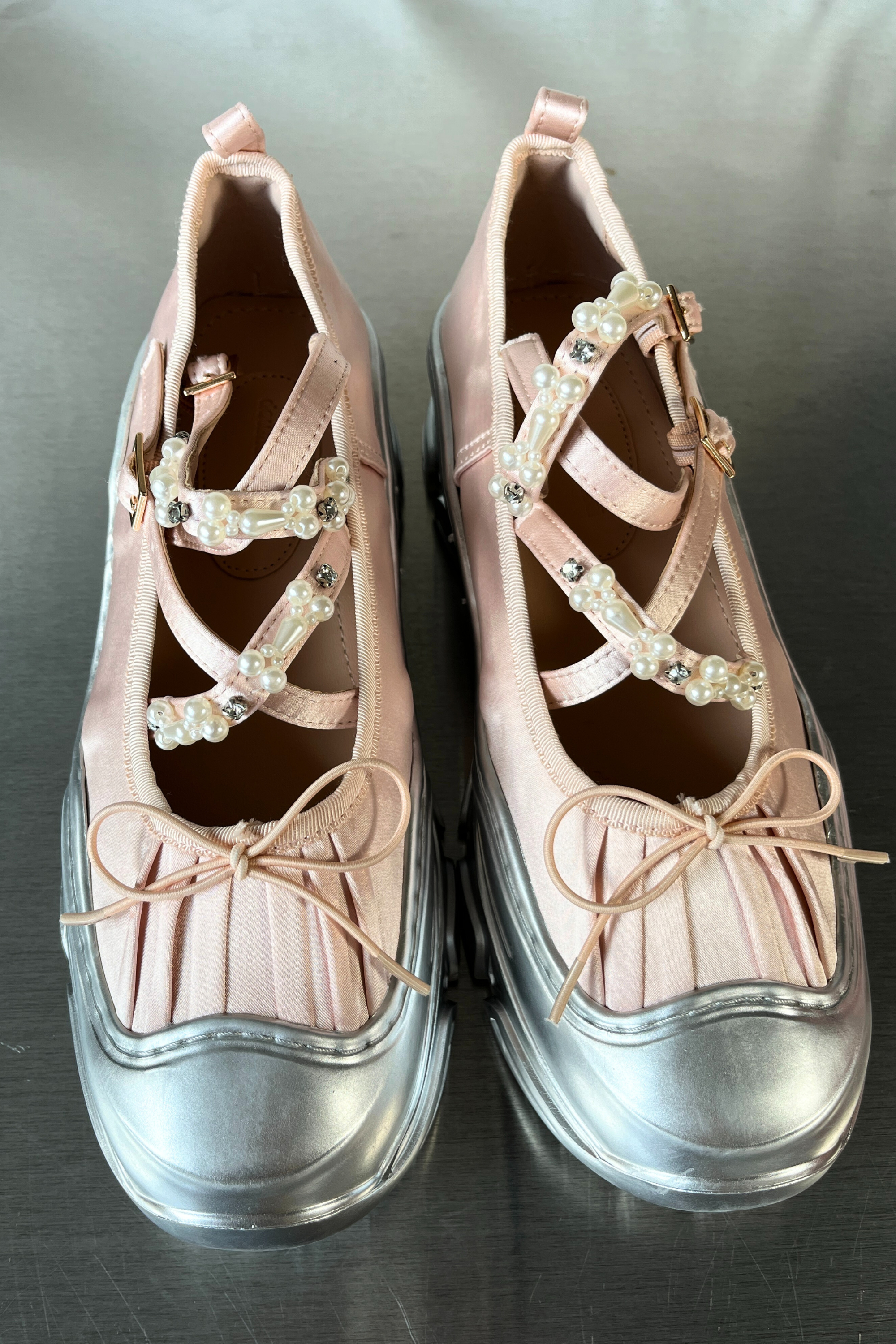 Ballet Sneakers - Pink/Silver