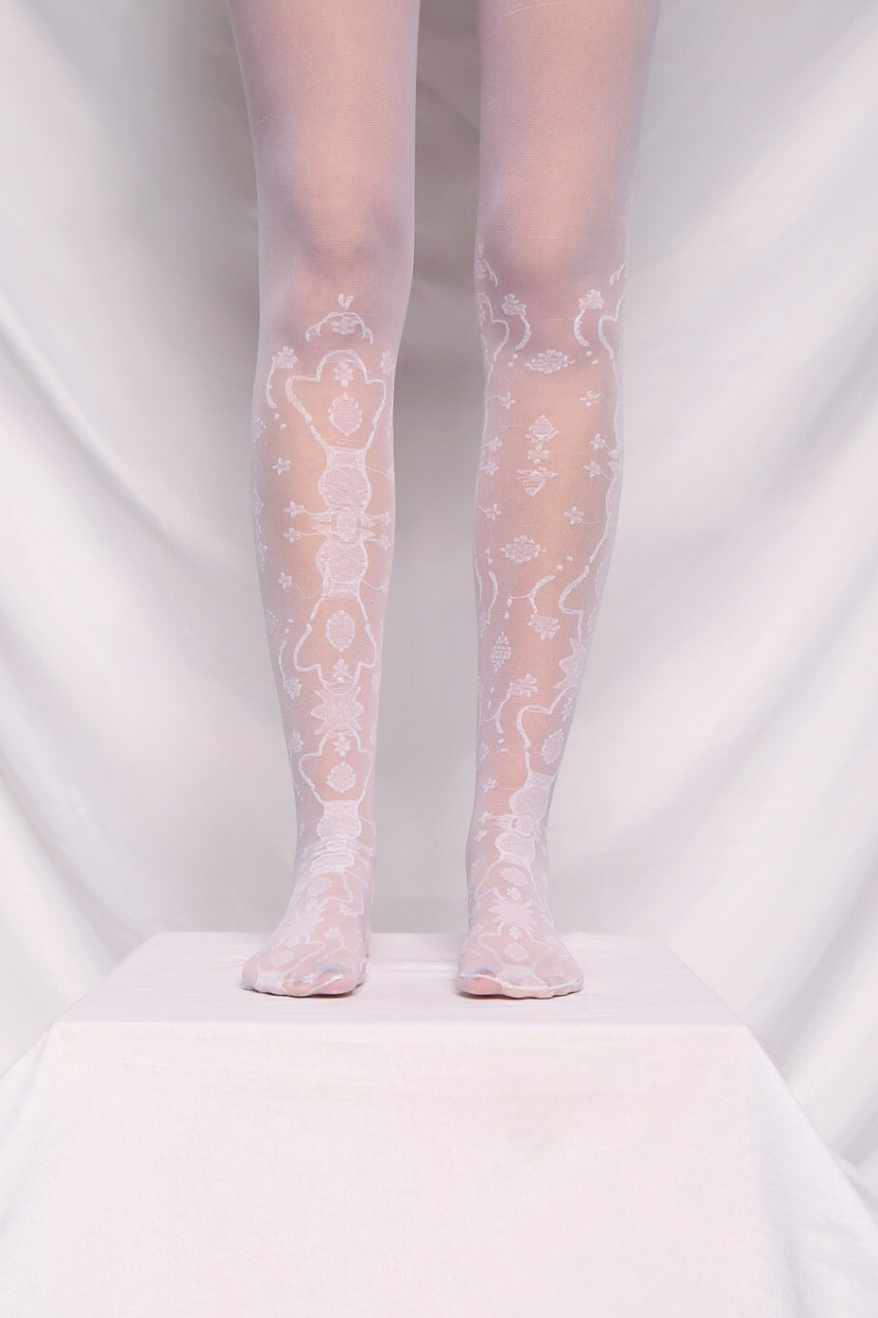 Baroque Tights - White