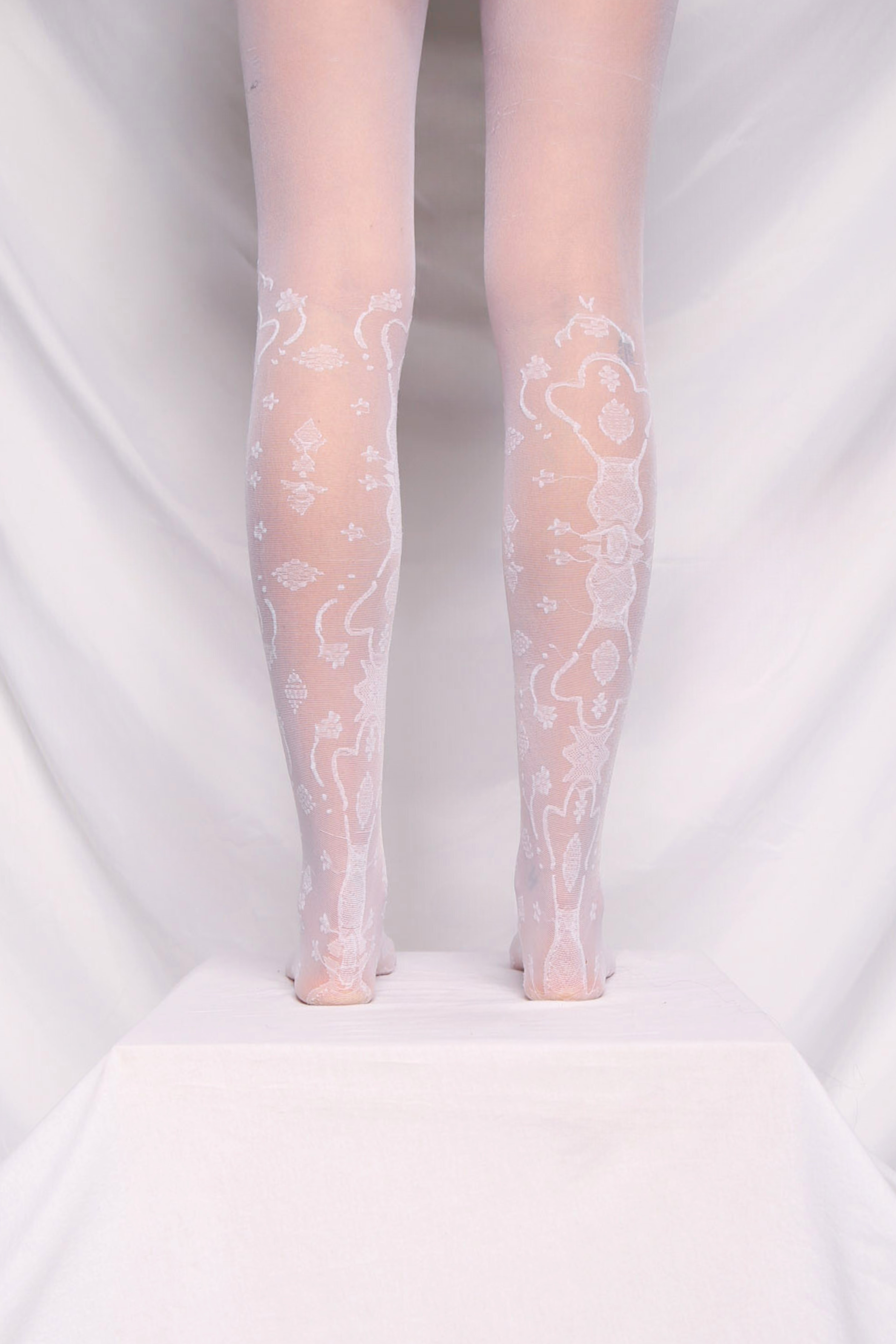 Baroque Tights - White