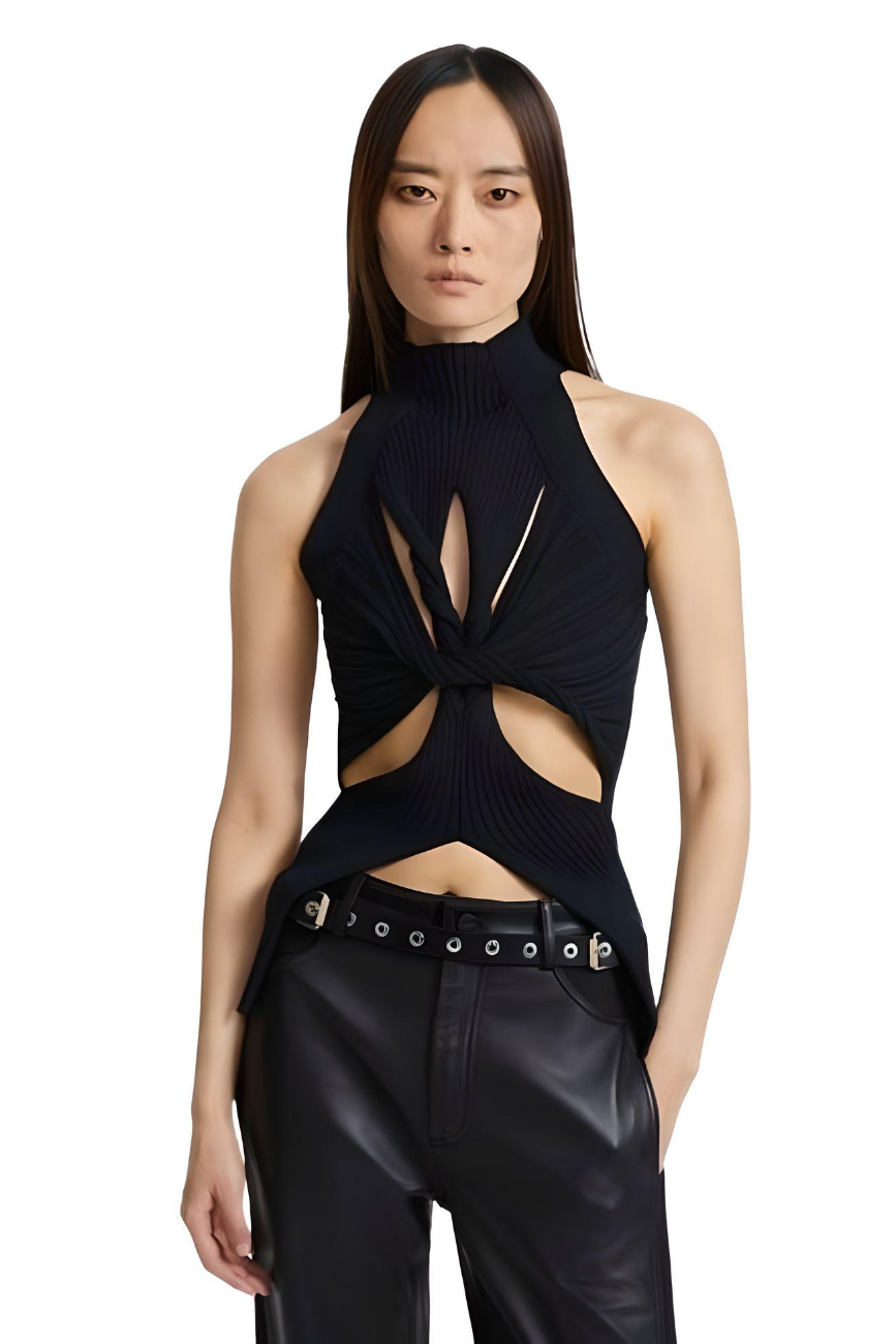Knotted Dione Top - Black