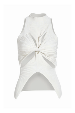 Knotted Dione Top - White