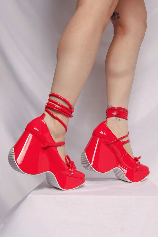 Paola Platforms - Sporty Red