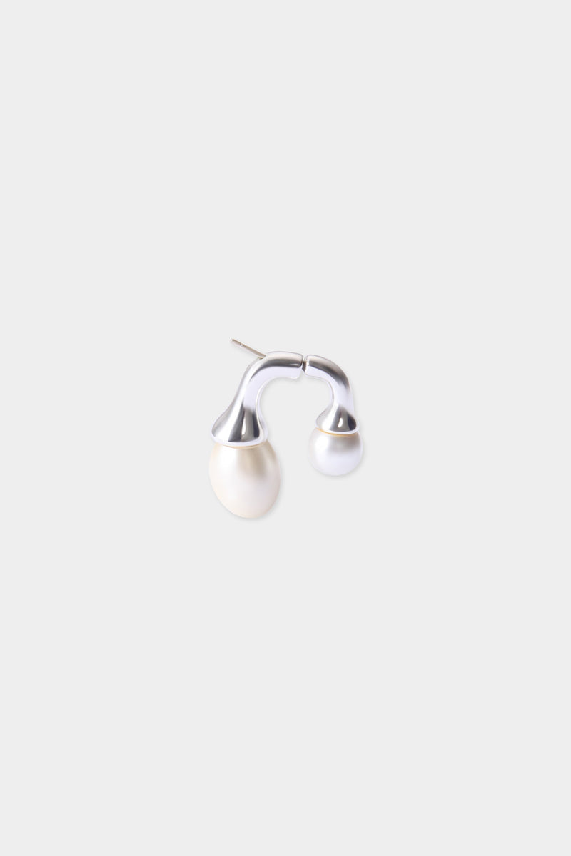 Pearl Drip Earrings - Silver