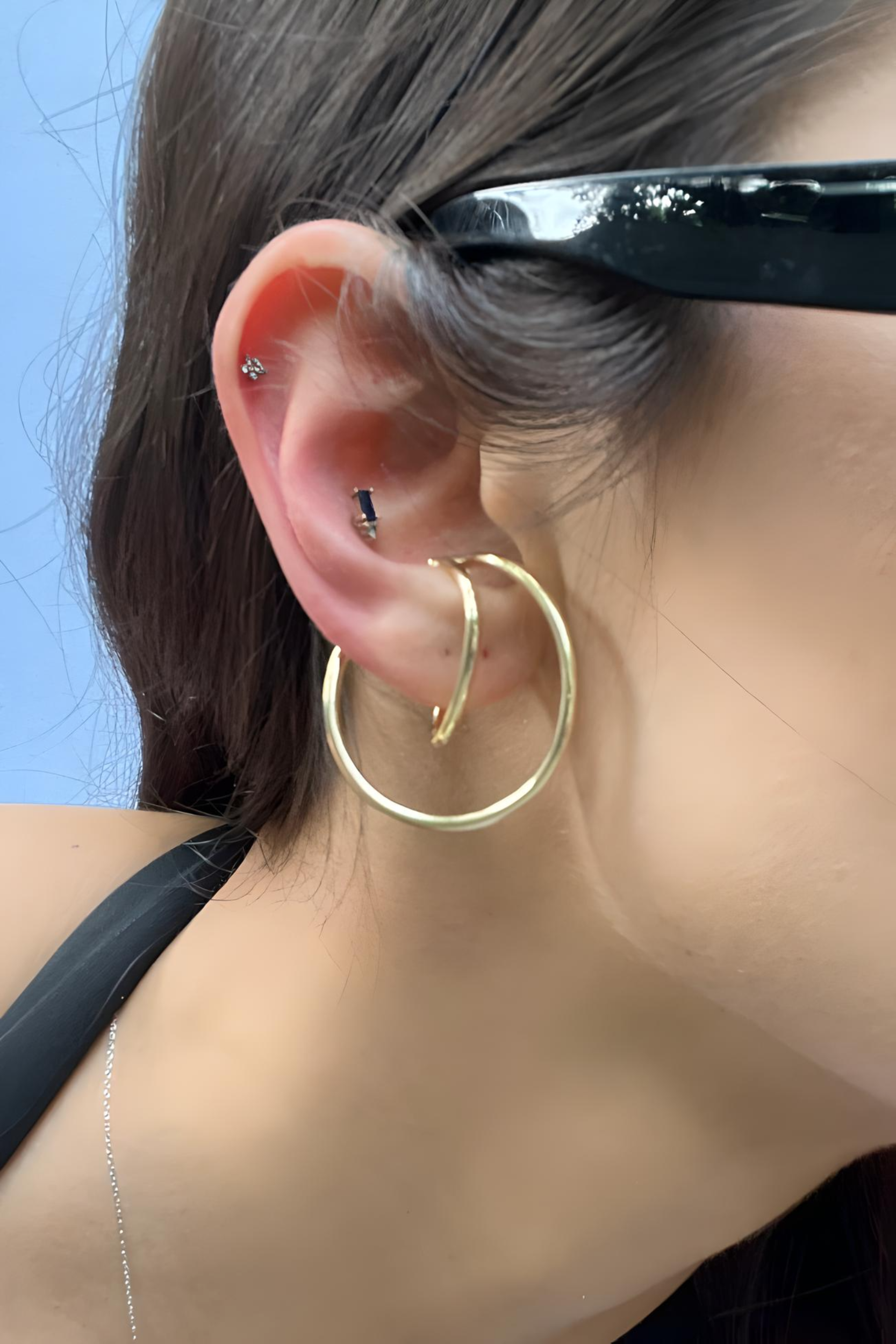 Pita Ear Wrap Hoops - Gold
