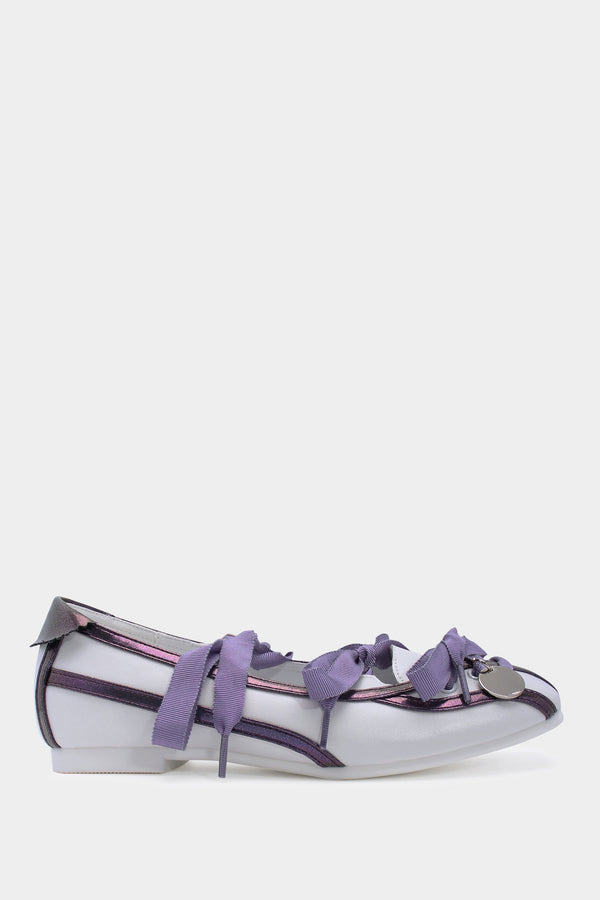 Play Ball Flats - Lavender / Ivory