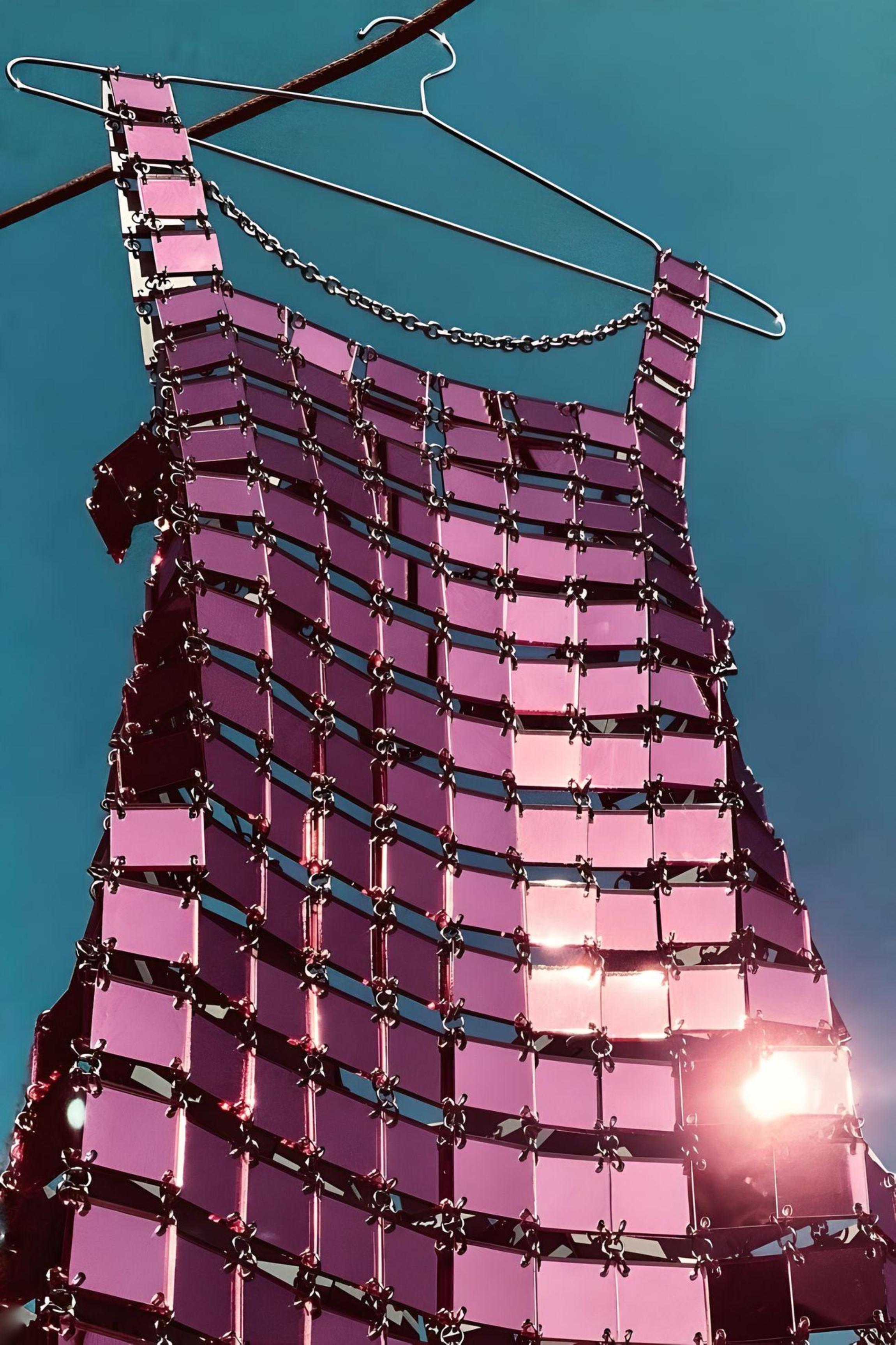 Square Mirrored Dress - Purple
